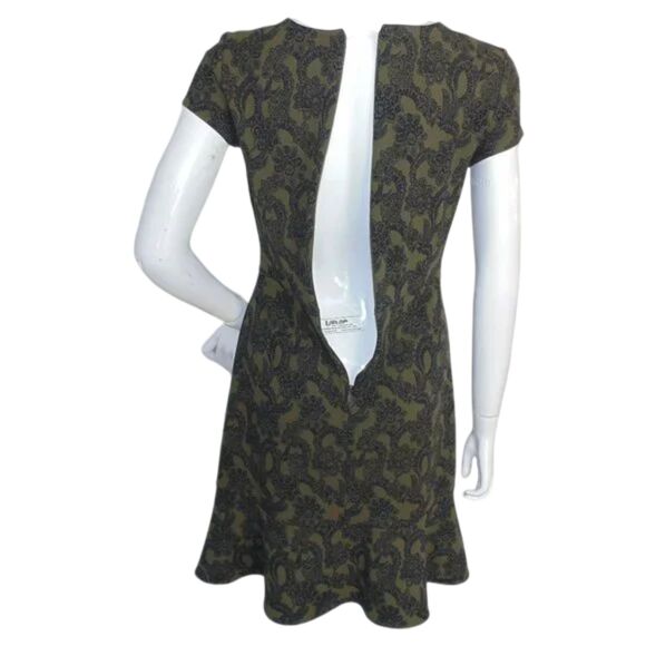 BANANA REPUBLIC FACTORY Dress, 4, Olive Floral, Ruffle hem, Short sleeve - Picture 11 of 15